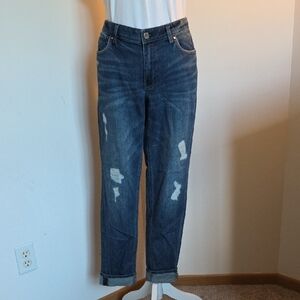 White House Black Market Distressed Blue Jeans
